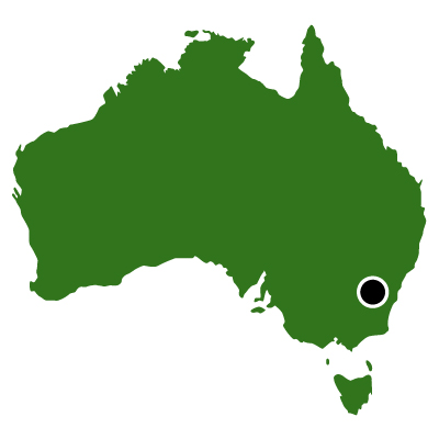 オーストラリア連邦無料フリーイラスト｜首都(緑)